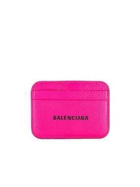 Balenciaga Hot Pink Leather Card Sleeve